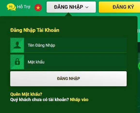 Người chơi thực hiện thao tác đăng nhập tại nhà cái